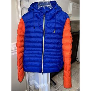 EUC Polo Ralph Lauren Packable Water Repellent Jacket Youth Size XL Colorblock